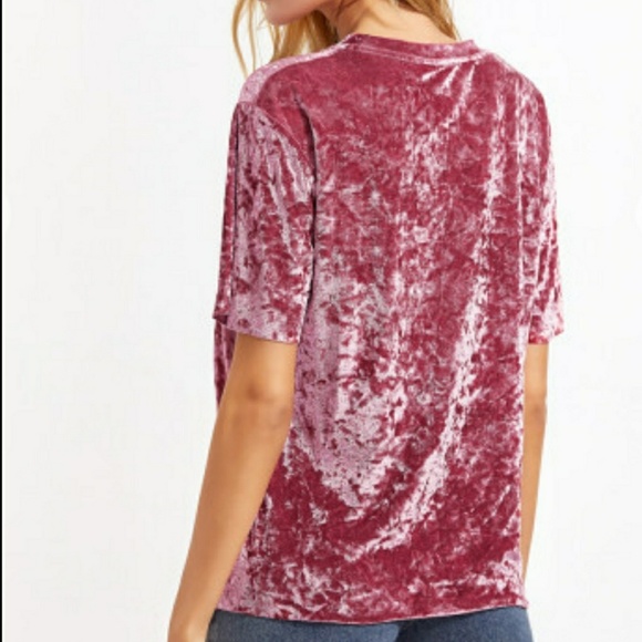 Crushed Velvet Tee Style Top - Picture 2 of 6